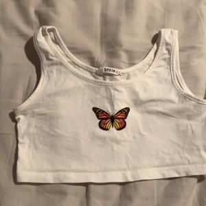 Girls SHEIN butterfly copper tank top in size 8
